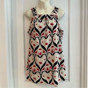 Maurices Printed Halter Top Embellished Size Large Covered Keyhole